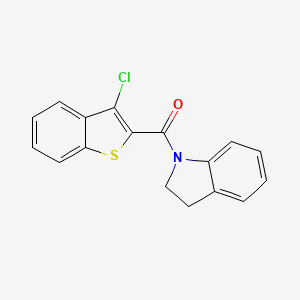 molecular formula C17H12ClNOS B5521929 1-[(3-氯-1-苯并噻吩-2-基)羰基]吲哚 