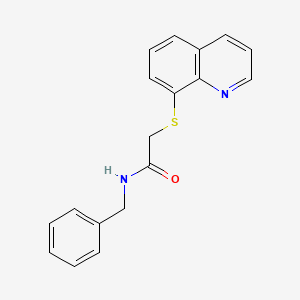 molecular formula C18H16N2OS B5521974 N-benzyl-2-(8-quinolinylthio)acetamide CAS No. 329921-37-1