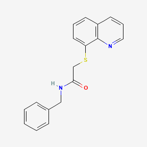 molecular formula C18H16N2OS B5521974 N-苄基-2-(8-喹啉硫基)乙酰胺 CAS No. 329921-37-1