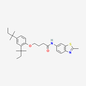 molecular formula C28H38N2O2S B5521994 4-[2,4-双(1,1-二甲基丙基)苯氧基]-N-(2-甲基-1,3-苯并噻唑-6-基)丁酰胺 