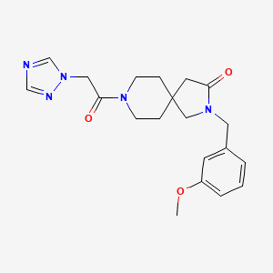 2-(3-methoxybenzyl)-8-(1H-1,2,4-triazol-1-ylacetyl)-2,8-diazaspiro[4.5]decan-3-one