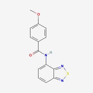molecular formula C14H11N3O2S B5522015 N-2,1,3-benzothiadiazol-4-yl-4-methoxybenzamide 