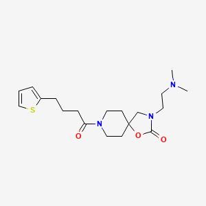 molecular formula C19H29N3O3S B5522051 3-[2-(dimethylamino)ethyl]-8-[4-(2-thienyl)butanoyl]-1-oxa-3,8-diazaspiro[4.5]decan-2-one 