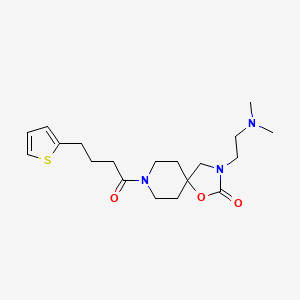 molecular formula C19H29N3O3S B5522051 3-[2-(二甲氨基)乙基]-8-[4-(2-噻吩基)丁酰基]-1-氧杂-3,8-二氮杂螺[4.5]癸烷-2-酮 