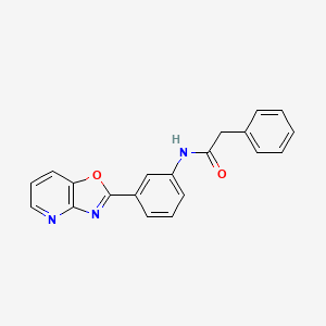 molecular formula C20H15N3O2 B5522068 N-(3-[1,3]oxazolo[4,5-b]pyridin-2-ylphenyl)-2-phenylacetamide 