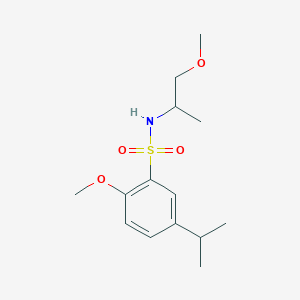 molecular formula C14H23NO4S B5522087 5-异丙基-2-甲氧基-N-(2-甲氧基-1-甲基乙基)苯磺酰胺 