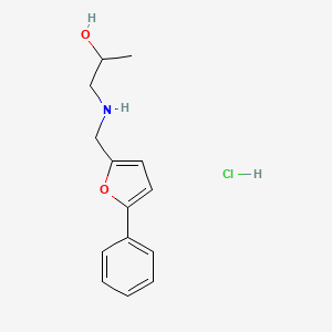 molecular formula C14H18ClNO2 B5522105 1-{[(5-phenyl-2-furyl)methyl]amino}-2-propanol hydrochloride 