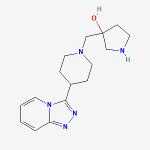 3-[(4-[1,2,4]triazolo[4,3-a]pyridin-3-yl-1-piperidinyl)methyl]-3-pyrrolidinol dihydrochloride