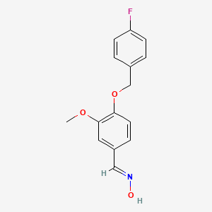 molecular formula C15H14FNO3 B5522174 4-[(4-fluorobenzyl)oxy]-3-methoxybenzaldehyde oxime 