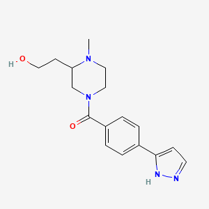 molecular formula C17H22N4O2 B5522182 2-{1-甲基-4-[4-(1H-吡唑-3-基)苯甲酰]-2-哌嗪基}乙醇 