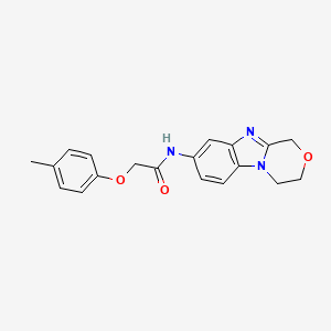 molecular formula C19H19N3O3 B5522209 N-(3,4-dihydro-1H-[1,4]oxazino[4,3-a]benzimidazol-8-yl)-2-(4-methylphenoxy)acetamide 