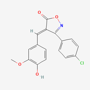3-(4-chlorophenyl)-4-(4-hydroxy-3-methoxybenzylidene)-5(4H)-isoxazolone