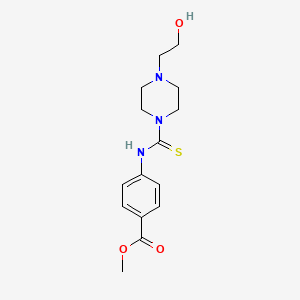 methyl 4-({[4-(2-hydroxyethyl)-1-piperazinyl]carbonothioyl}amino)benzoate