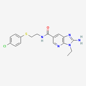 2-amino-N-{2-[(4-chlorophenyl)thio]ethyl}-3-ethyl-3H-imidazo[4,5-b]pyridine-6-carboxamide