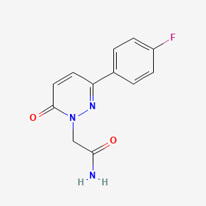 molecular formula C12H10FN3O2 B5522243 2-[3-(4-fluorophenyl)-6-oxo-1(6H)-pyridazinyl]acetamide 