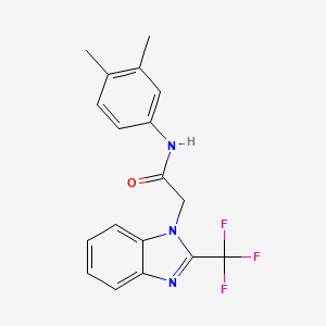 N-(3,4-dimethylphenyl)-2-[2-(trifluoromethyl)-1H-benzimidazol-1-yl]acetamide