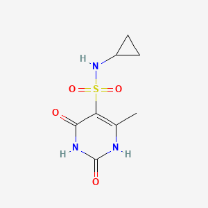 molecular formula C8H11N3O4S B5522283 N-cyclopropyl-6-methyl-2,4-dioxo-1,2,3,4-tetrahydropyrimidine-5-sulfonamide 