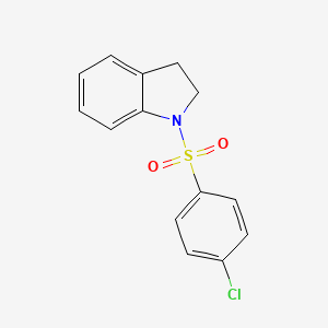 molecular formula C14H12ClNO2S B5522292 1-[(4-chlorophenyl)sulfonyl]indoline 