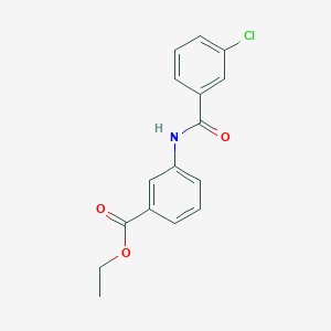 molecular formula C16H14ClNO3 B5522330 ethyl 3-[(3-chlorobenzoyl)amino]benzoate 