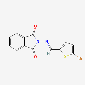 molecular formula C13H7BrN2O2S B5522337 2-{[(5-bromo-2-thienyl)methylene]amino}-1H-isoindole-1,3(2H)-dione 