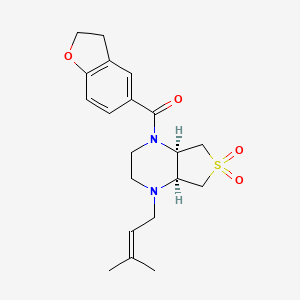 (4aS*,7aR*)-1-(2,3-dihydro-1-benzofuran-5-ylcarbonyl)-4-(3-methyl-2-buten-1-yl)octahydrothieno[3,4-b]pyrazine 6,6-dioxide