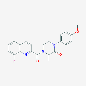 4-[(8-fluoro-2-quinolinyl)carbonyl]-1-(4-methoxyphenyl)-3-methyl-2-piperazinone