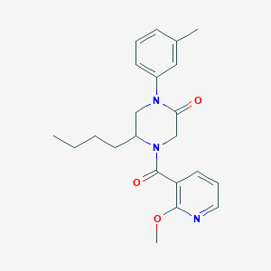 5-butyl-4-[(2-methoxy-3-pyridinyl)carbonyl]-1-(3-methylphenyl)-2-piperazinone
