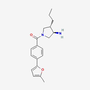 (3R*,4S*)-1-[4-(5-methyl-2-furyl)benzoyl]-4-propylpyrrolidin-3-amine