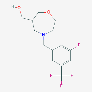 {4-[3-fluoro-5-(trifluoromethyl)benzyl]-1,4-oxazepan-6-yl}methanol