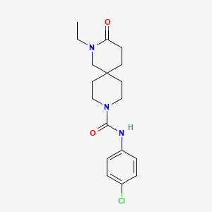 N-(4-chlorophenyl)-2-ethyl-3-oxo-2,9-diazaspiro[5.5]undecane-9-carboxamide