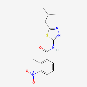 molecular formula C14H16N4O3S B5522564 N-(5-isobutyl-1,3,4-thiadiazol-2-yl)-2-methyl-3-nitrobenzamide 