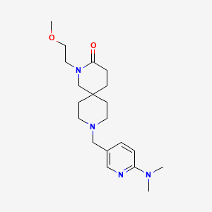 molecular formula C20H32N4O2 B5522608 9-{[6-(dimethylamino)pyridin-3-yl]methyl}-2-(2-methoxyethyl)-2,9-diazaspiro[5.5]undecan-3-one 