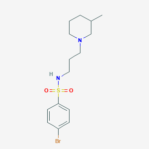 molecular formula C15H23BrN2O2S B5522611 4-bromo-N-[3-(3-methyl-1-piperidinyl)propyl]benzenesulfonamide 