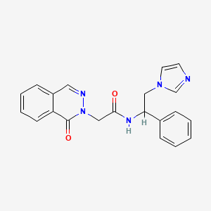 N-[2-(1H-imidazol-1-yl)-1-phenylethyl]-2-(1-oxo-2(1H)-phthalazinyl)acetamide