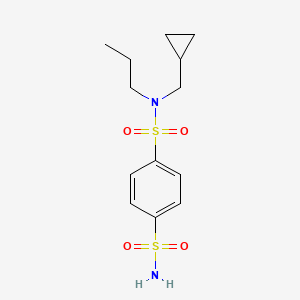 molecular formula C13H20N2O4S2 B5522629 N-(cyclopropylmethyl)-N-propyl-1,4-benzenedisulfonamide 