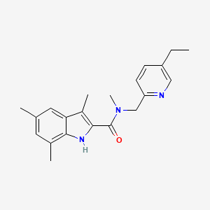 N-[(5-ethyl-2-pyridinyl)methyl]-N,3,5,7-tetramethyl-1H-indole-2-carboxamide