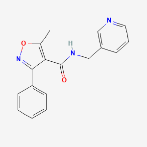 molecular formula C17H15N3O2 B5522680 5-甲基-3-苯基-N-(3-吡啶基甲基)-4-异恶唑甲酰胺 