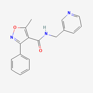 5-METHYL-3-PHENYL-N-[(PYRIDIN-3-YL)METHYL]-1,2-OXAZOLE-4-CARBOXAMIDE