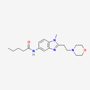 molecular formula C19H28N4O2 B5522685 N-{1-methyl-2-[2-(4-morpholinyl)ethyl]-1H-benzimidazol-5-yl}pentanamide 