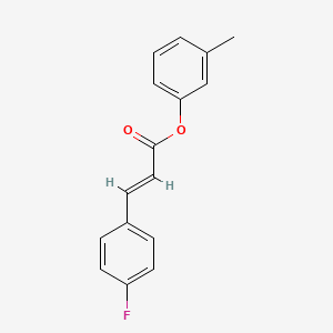 molecular formula C16H13FO2 B5522689 3-甲基苯基 3-(4-氟苯基)丙烯酸酯 