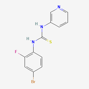 molecular formula C12H9BrFN3S B5522705 N-(4-bromo-2-fluorophenyl)-N'-3-pyridinylthiourea 