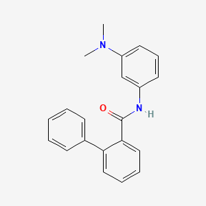 molecular formula C21H20N2O B5522712 N-[3-(二甲氨基)苯基]-2-联苯甲酰胺 
