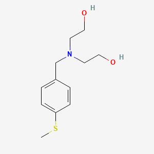 molecular formula C12H19NO2S B5522718 2,2'-{[4-(甲硫基)苄基]亚氨基}二乙醇 