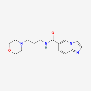 molecular formula C15H20N4O2 B5522720 N-(3-morpholin-4-ylpropyl)imidazo[1,2-a]pyridine-6-carboxamide 