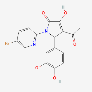 4-acetyl-1-(5-bromo-2-pyridinyl)-3-hydroxy-5-(4-hydroxy-3-methoxyphenyl)-1,5-dihydro-2H-pyrrol-2-one