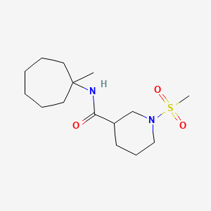 molecular formula C15H28N2O3S B5522756 N-(1-methylcycloheptyl)-1-(methylsulfonyl)-3-piperidinecarboxamide 