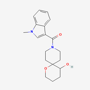 molecular formula C19H24N2O3 B5522776 9-[(1-methyl-1H-indol-3-yl)carbonyl]-1-oxa-9-azaspiro[5.5]undecan-5-ol 