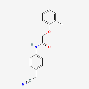 molecular formula C17H16N2O2 B5522800 N-[4-(氰基甲基)苯基]-2-(2-甲基苯氧基)乙酰胺 