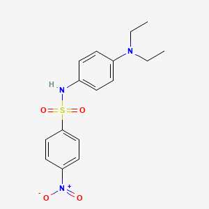 molecular formula C16H19N3O4S B5522870 N-[4-(diethylamino)phenyl]-4-nitrobenzenesulfonamide 