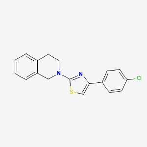 molecular formula C18H15ClN2S B5522879 2-[4-(4-氯苯基)-1,3-噻唑-2-基]-1,2,3,4-四氢异喹啉 